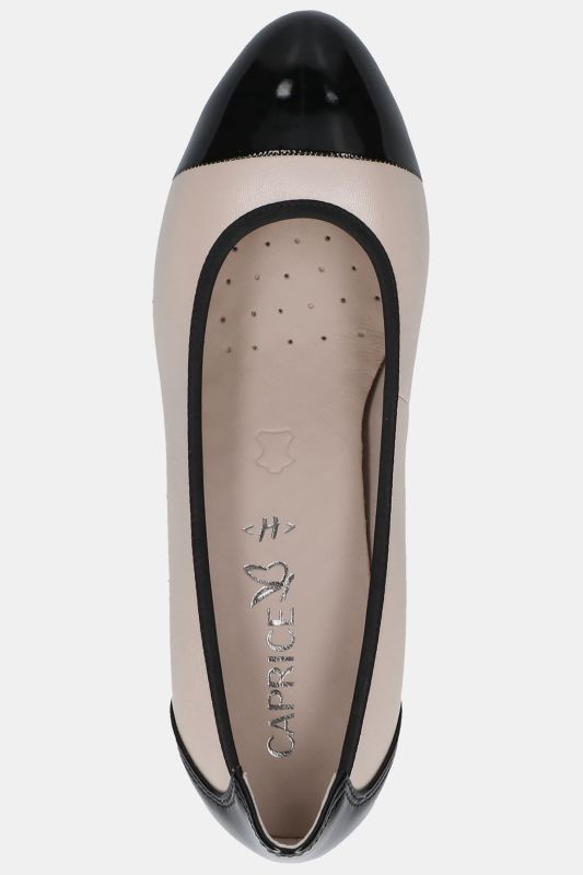Escarpins en cuir Caprice, mélange de cuirs - largeur H
