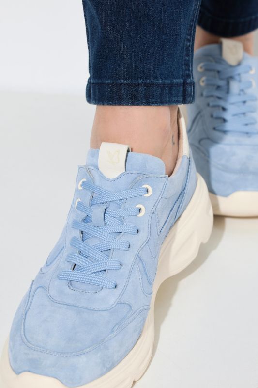 Sneakers Caprice en cuir, semelle intérieure amovible - largeur G