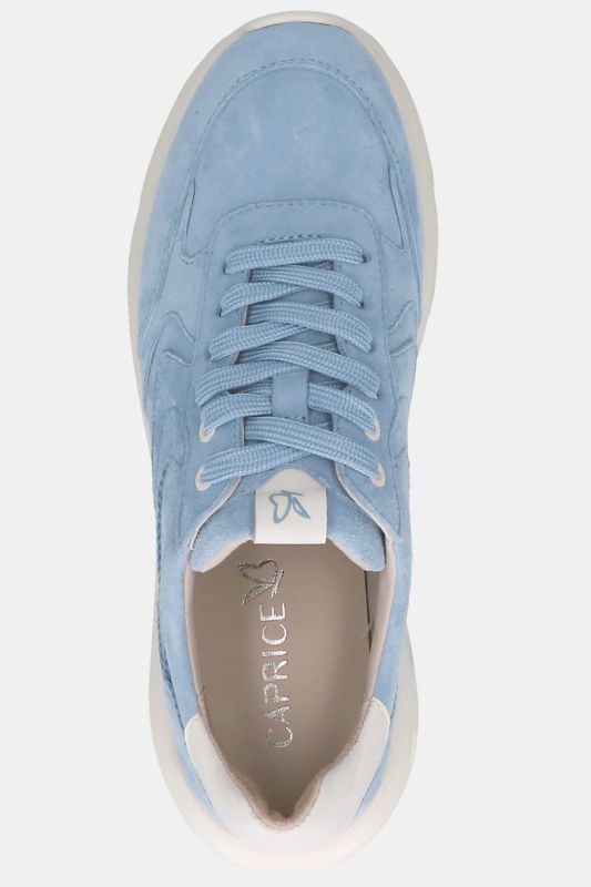 Sneakers Caprice en cuir, semelle intérieure amovible - largeur G