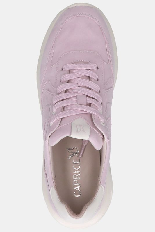 Sneakers Caprice en cuir, semelle intérieure amovible - largeur G