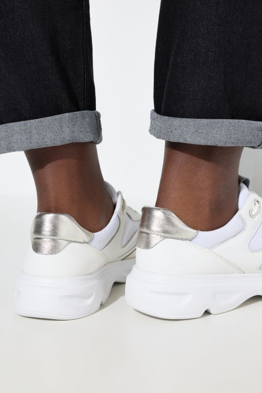Sneakers en cuir Caprice, mélange de cuirs, semelle intérieure amovible - largeur G