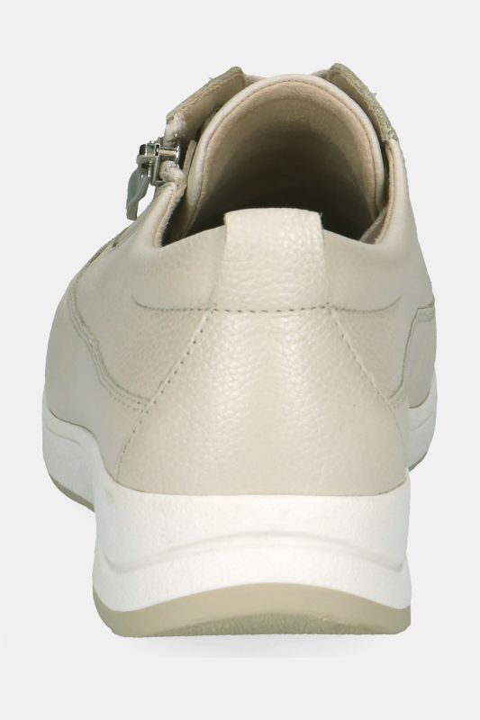 Sneakers en cuir Caprice, fermeture zippée, semelle de propreté amovible - largeur K