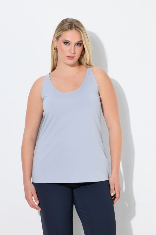 Débardeur/maillot de corps, modèle sans manches, col rond et coupe Slim Fit