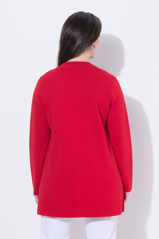 Cardigan col montant Teddy et manche longue, maille gaufrée