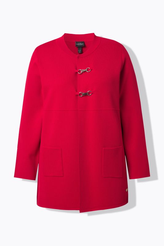 Cardigan col montant Teddy et manche longue, maille gaufrée