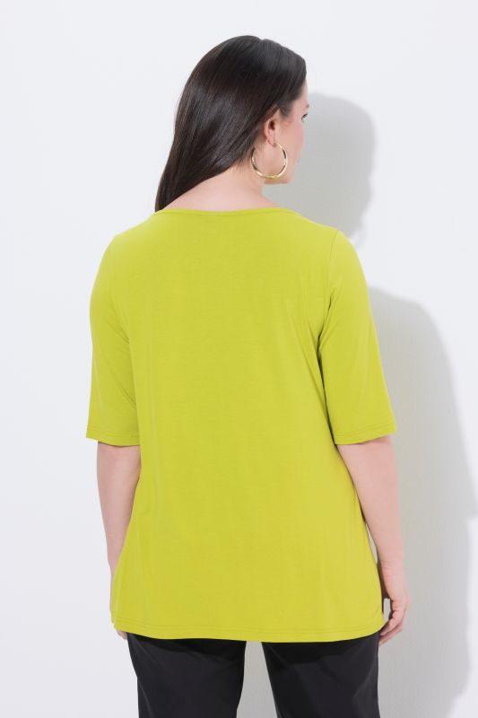 T-shirt manches courtes et encolure bateau, motif fantaisie en petits sequins