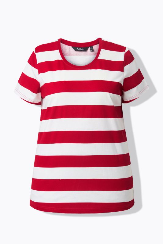 T-shirt rayé, coupe Classic Fit, col rond et manches courtes