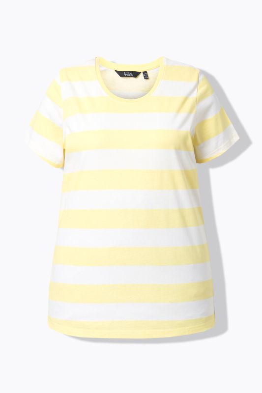 T-shirt rayé, coupe Classic Fit, col rond et manches courtes