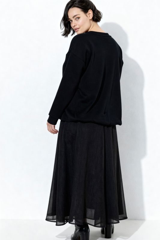 Jupe à volants, taille élastique et coupe évasée