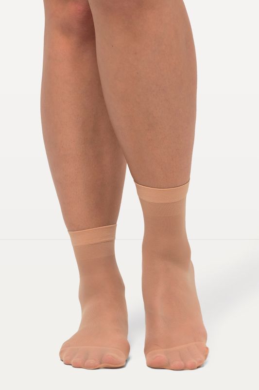 Soquettes fines, lot de 2, 20 deniers