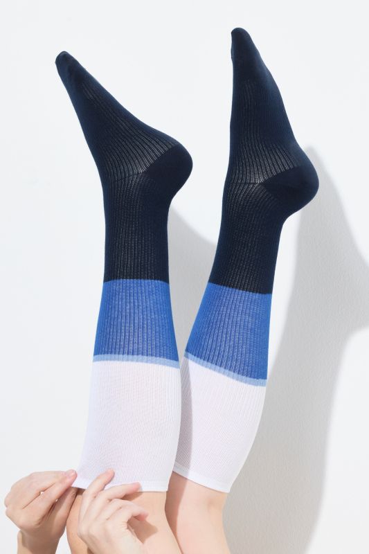 Bas de compression (hauteur genou), avec dégradé de couleurs