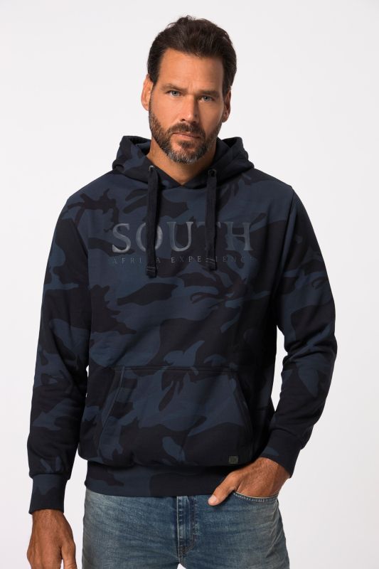 Sweat-shirt à capuche, imprimé camouflage - jusqu'au 8 XL