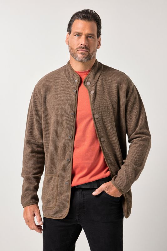 Veston en maille JP 1880, FLEXNAMIC®, col montant, boutons-pression, jusqu'au 8XL