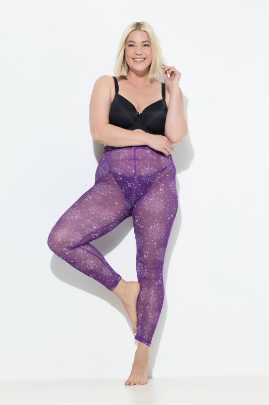 Legging-collant en mesh, soleils et lunes