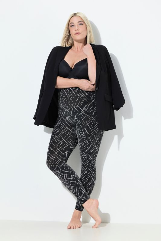 Legging-collant avec motif, matière brillante