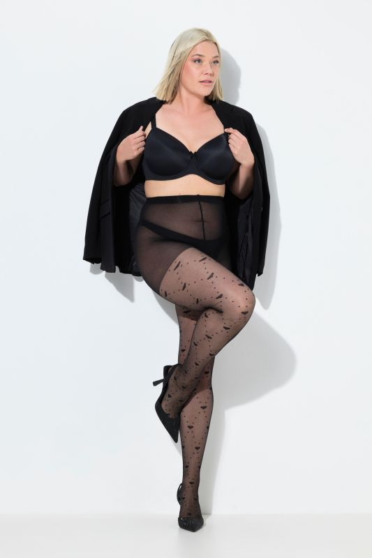 Collant motif cœurs, 70 deniers