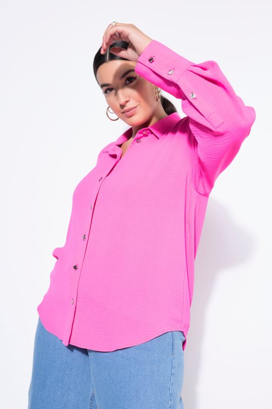 Chemisier oversize. Boutons fantaisie