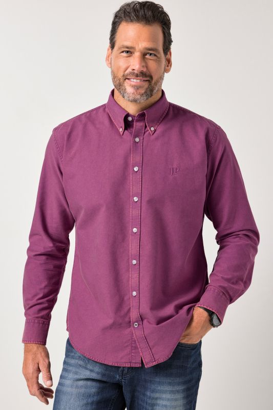 Chemise Oxford JP 1880, finition FLEXNAMIC®, manches longues et col à pointes boutonnées, coupe Modern Fit - jusqu'au 8&nbsp;XL