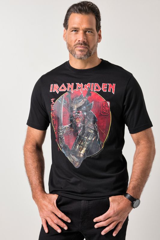 T-shirt JP 1880, imprimé groupe Iron Maiden, manches courtes et style vintage - jusqu'au 8 XL