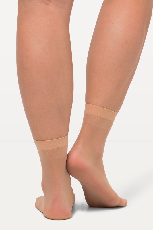 Soquettes fines, lot de 2, 20 deniers