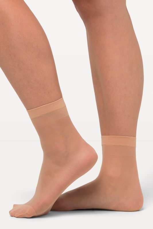 Soquettes fines, lot de 2, 20 deniers