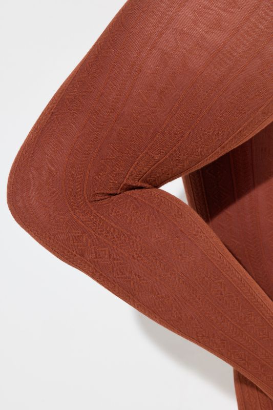 Collants chauds en maille, maille torsadée tendance