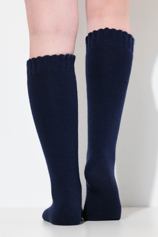 Bas thermiques à côtes larges et confortables, doublure en polaire