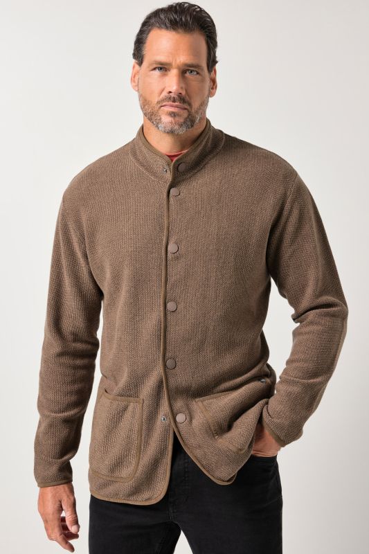 Veston en maille JP 1880, FLEXNAMIC®, col montant, boutons-pression, jusqu'au 8XL