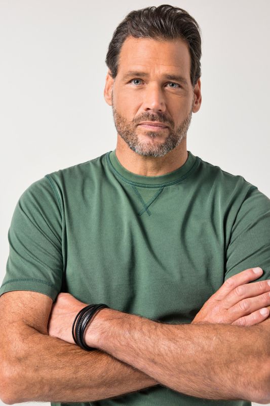 T-shirt JP 1880 style vintage, manches courtes et surpiqûres - jusqu'au 8 XL