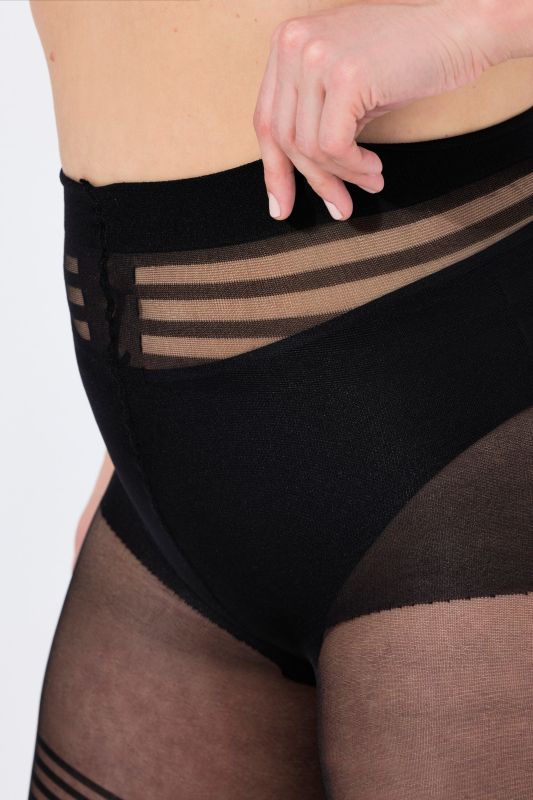 Collant résille aspect bas