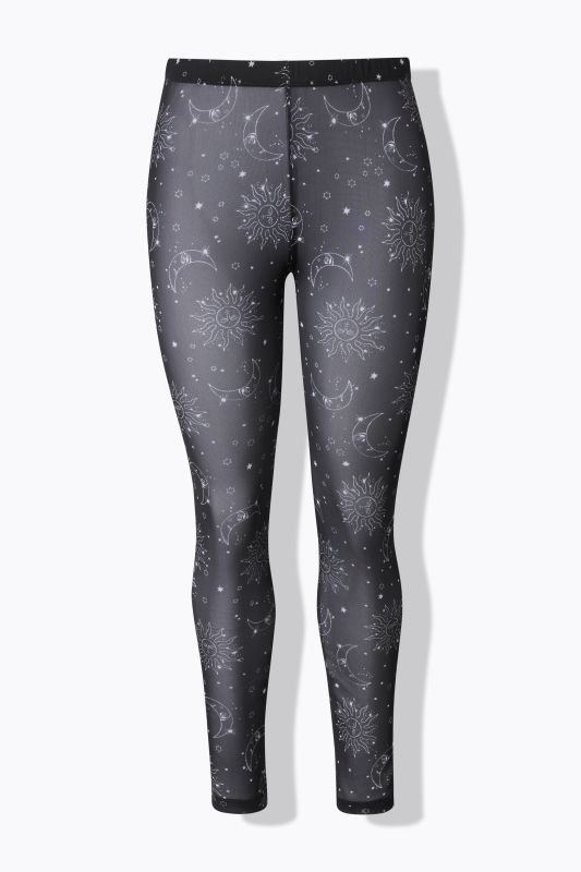 Legging-collant en mesh, soleils et lunes