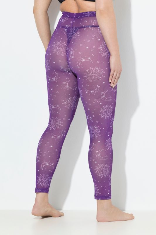 Legging-collant en mesh, soleils et lunes