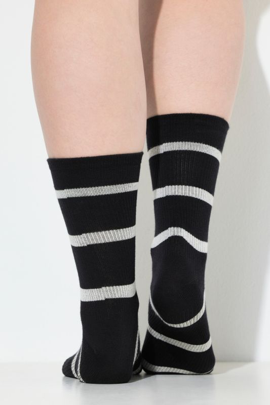 Bas de compression rayés