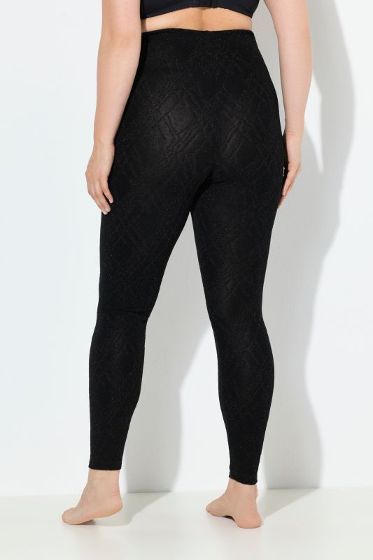 Legging-collant avec motif, matière brillante