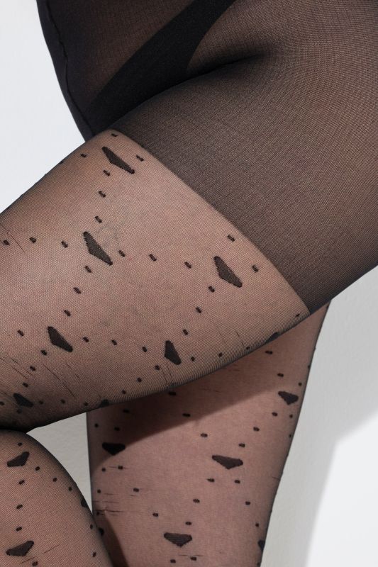 Collant motif cœurs, 70 deniers