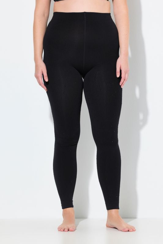 Legging-collant thermique, doublure douce, strass fantaisie