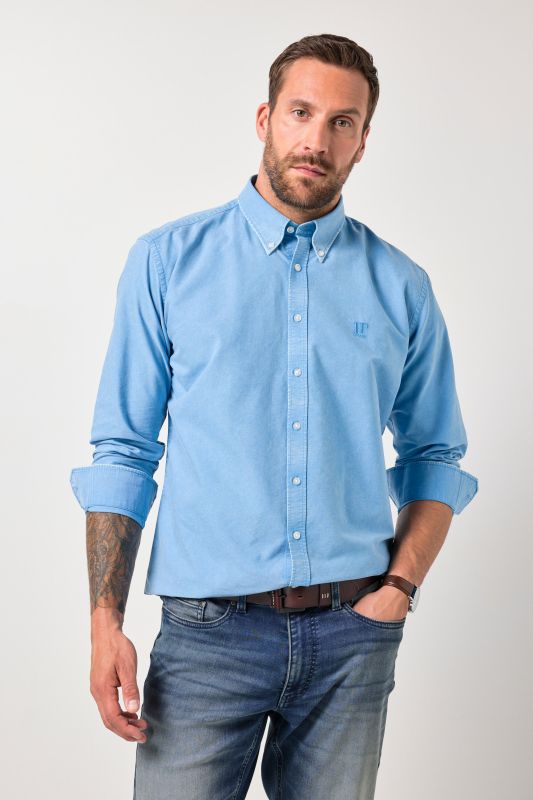 Chemise Oxford JP 1880, finition FLEXNAMIC®, manches longues et col à pointes boutonnées, coupe Modern Fit - jusqu'au 8&nbsp;XL