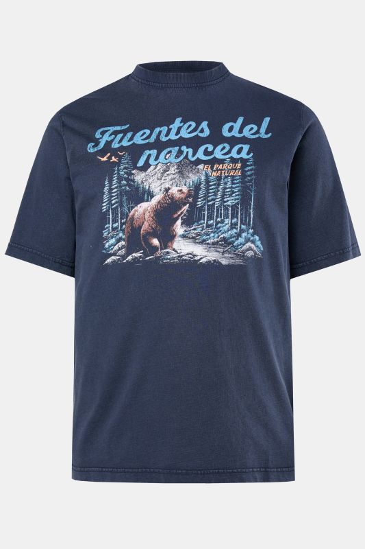 T-shirt JP 1880, manches courtes et imprimé poitrine, style vintage - jusqu'au 8 XL