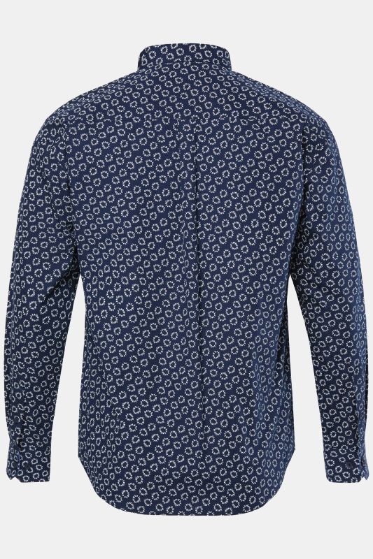 Chemise JP 1880 à motif floral, manches longues et col à pointes boutonnées, coupe Modern Fit - jusqu'au 8 XL