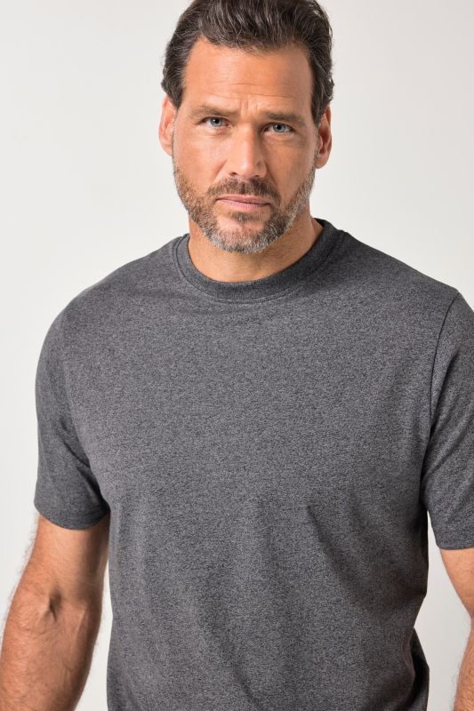 T-shirt JP 1880 en jersey chiné, manches courtes - jusqu'au 8 XL