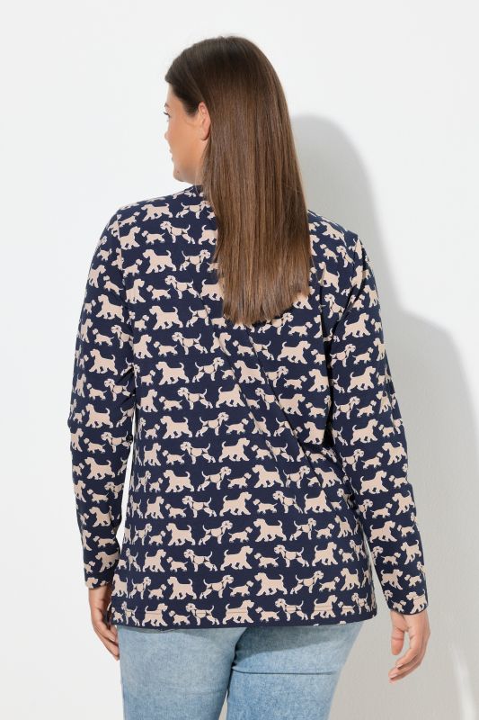 T-shirt à manches longues et col rond, label OEKO-TEX