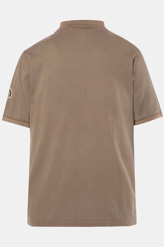 Polo JP 1880 en piqué, manches courtes et imprimé poitrine, esprit vintage – jusqu'au 8 XL