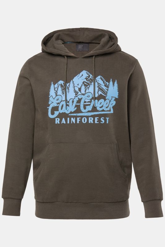 Sweat-shirt à capuche JP 1880, poche kangourou et imprimé poitrine - jusqu'au 8 XL