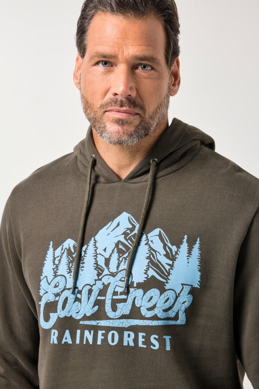 Sweat-shirt à capuche JP 1880, poche kangourou et imprimé poitrine - jusqu'au 8 XL