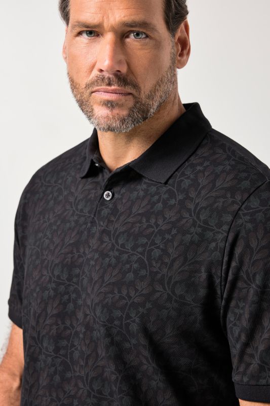 Polo JP 1880 en piqué, manches courtes et imprimé poitrine, esprit vintage – jusqu'au 8 XL
