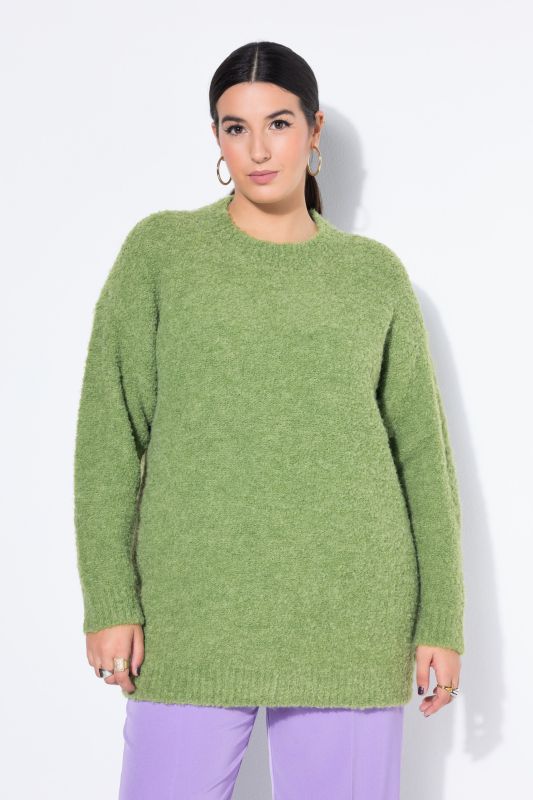 Pull en maille duveteuse, coupe oversize