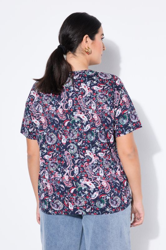 T-shirt oversize, imprimé cachemire