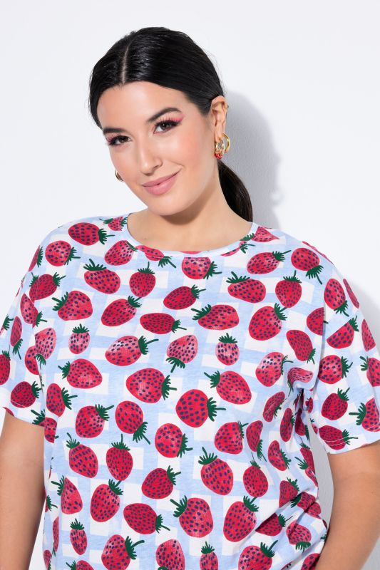 T-shirt oversize, imprimé Strawberry