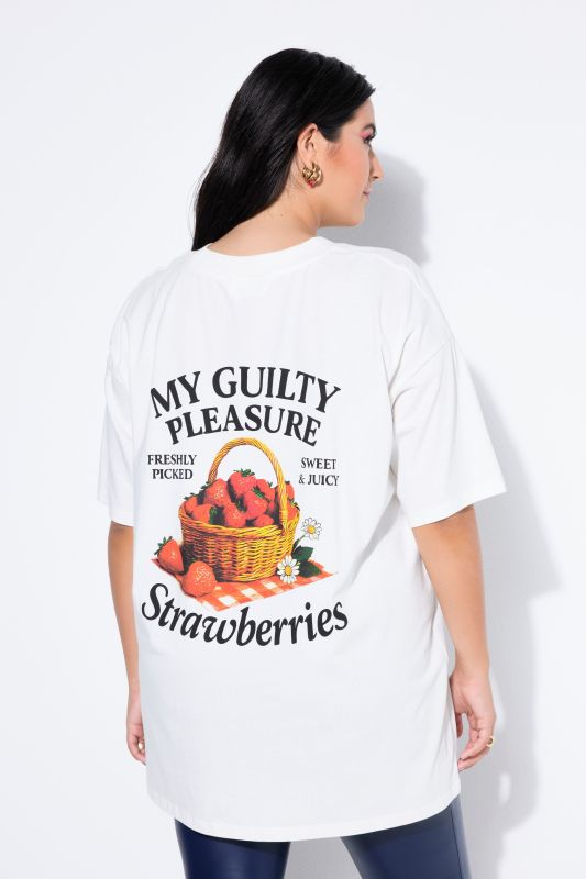 T-shirt oversize, imprimé Strawberry dans le dos
