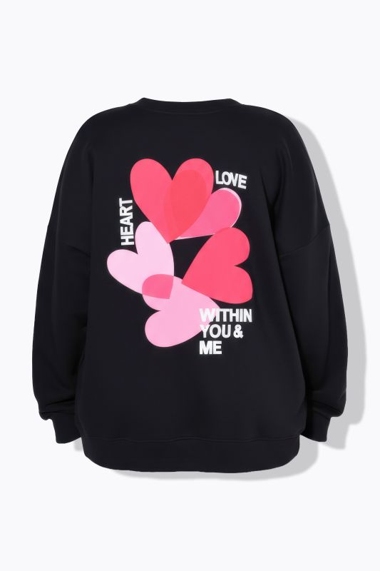 Sweat-shirt oversize avec des cœurs colorés dans le dos